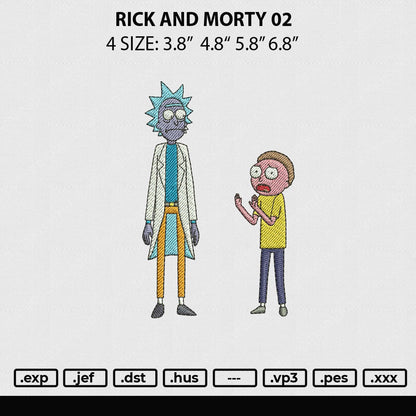 Rick And Morty 02 Embroidery File 4 sizes