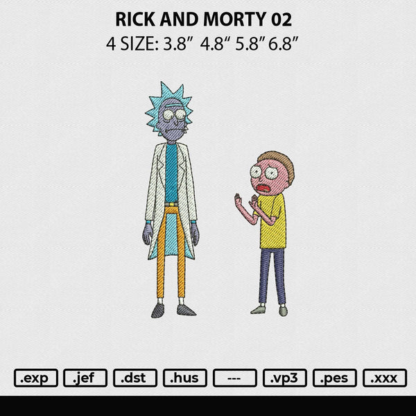 Rick And Morty 02 Embroidery File 4 sizes
