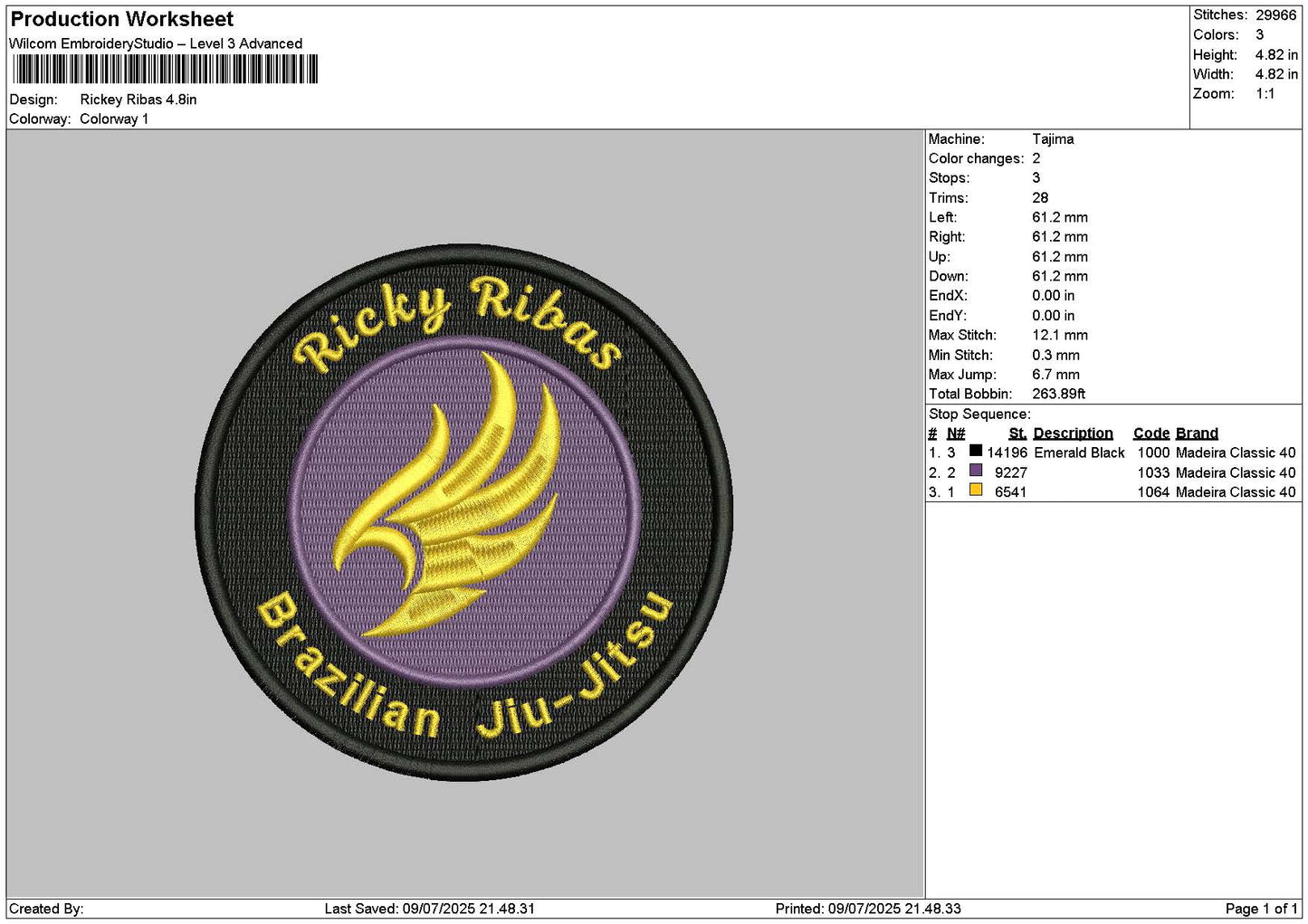 Rickeycircle Embroidery File 6 sizes