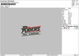 Riderstext2201 Embroidery File 6 sizes