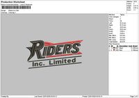 Riderstext2201 Embroidery File 6 sizes