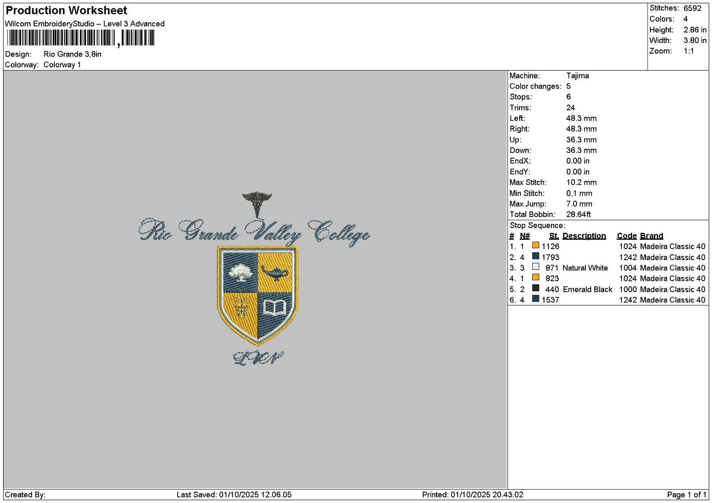 Grandetext Embroidery File 6 sizes