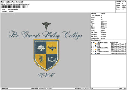 Grandetext Embroidery File 6 sizes