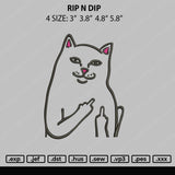 Rip N Dip Embroidery File 4 size