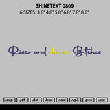 Shinetext 0809 Embroidery File 6 sizes