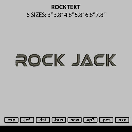 Rock Text Embroidery File 6 sizes