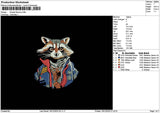 Racoon1912 Embroidery File 6 sizes