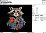 Racoon1912 Embroidery File 6 sizes