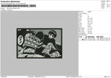 Rock Lee Embroidery File 4 size