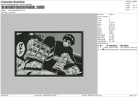 Rock Lee Embroidery File 4 size