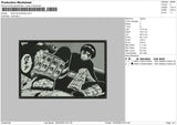 Rock Lee Embroidery File 4 size