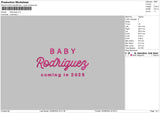 Rodrigueztext Embroidery File 6 sizes