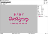 Rodrigueztext Embroidery File 6 sizes