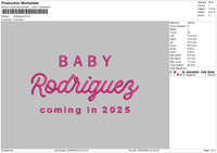 Rodrigueztext Embroidery File 6 sizes