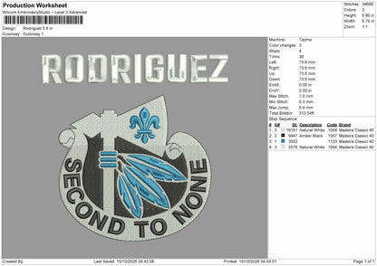 Rodrigueztext 1510 Embroidery Machine Design File 6 sizes