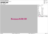 Romans Text Embroidery File 6 sizes