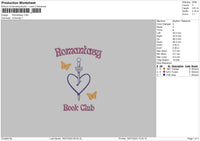 Book Heart Embroidery File 6 sizes