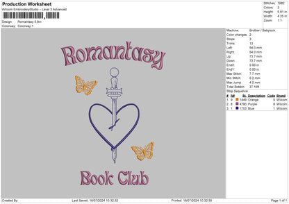 Book Heart Embroidery File 6 sizes