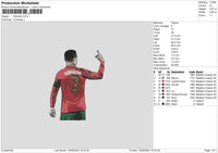 Ronaldo Embroidery File 6 sizes