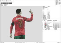 Ronaldo Embroidery File 6 sizes