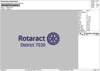 Rotaracttext Embroidery File 6 sizes