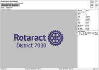 Rotaracttext Embroidery File 6 sizes