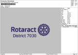 Rotaracttext Embroidery File 6 sizes