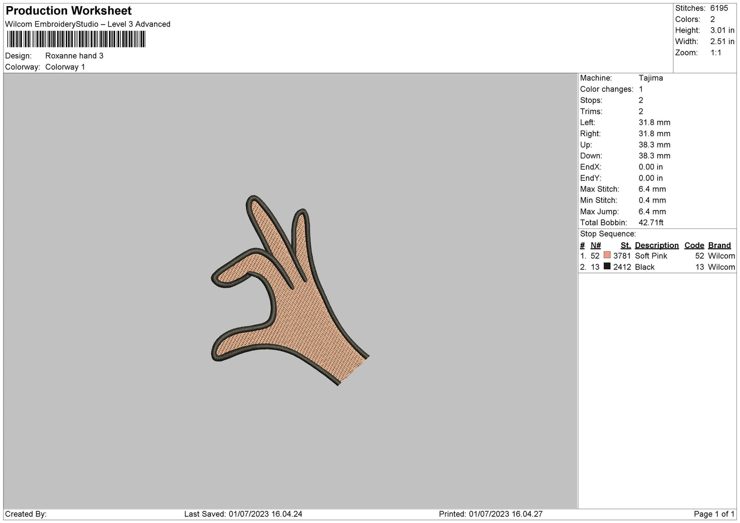 Roxanne Hand Embroidery File 6 sizes