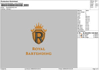 Royaltext 2306 Embroidery File 6 sizes