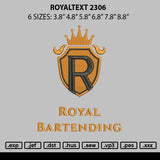 Royaltext 2306 Embroidery File 6 sizes