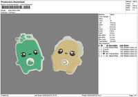 Chibi 02 Embroidery File 6 sizes