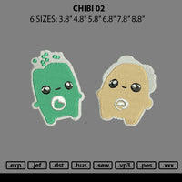 Chibi 02 Embroidery File 6 sizes