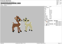 Deers Embroidery File 6 sizes