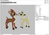 Deers Embroidery File 6 sizes