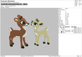 Deers Embroidery File 6 sizes