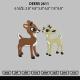Deers Embroidery File 6 sizes