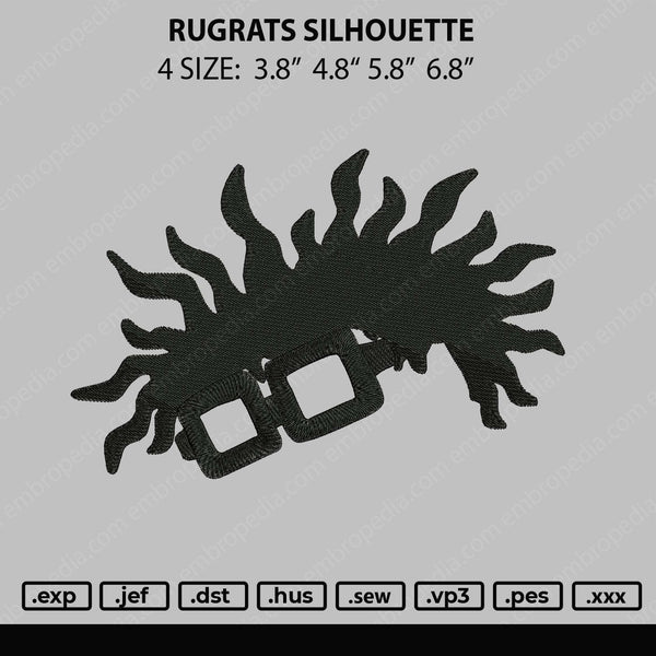 Rugats Silhouette Embroidery File 4 size