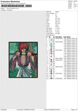 Rurouni Kenshin Embroidery File 4 size