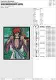 Rurouni Kenshin Embroidery File 4 size