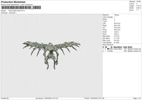 Ryuk Death Note Embroidery File 4 size