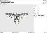 Ryuk Death Note Embroidery File 4 size