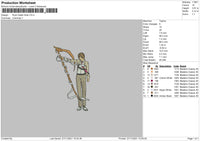 Ryuk Death Note Embroidery File 4 size