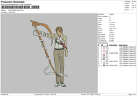 Ryuk Death Note Embroidery File 4 size