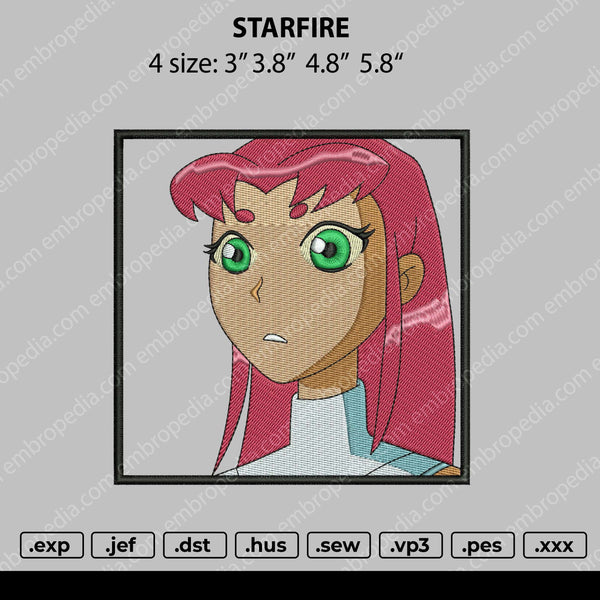 Starfire Embroidery File 4 size