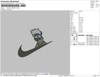 Swoosh Kakashi 03 Embroidery File 4 Size