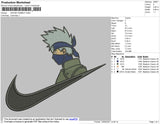 Swoosh Kakashi 03 Embroidery File 4 Size