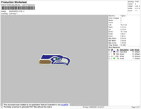 Seahawks Embroidery File 6 size
