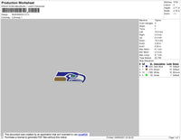 Seahawks Embroidery File 6 size
