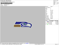 Seahawks Embroidery File 6 size