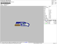 Seahawks Embroidery File 6 size
